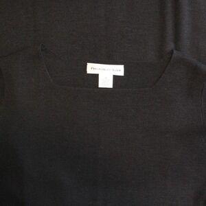 Vintage 90s Preston & York $128 Small Merino Wool Black Tunic Sweater Hong Kong